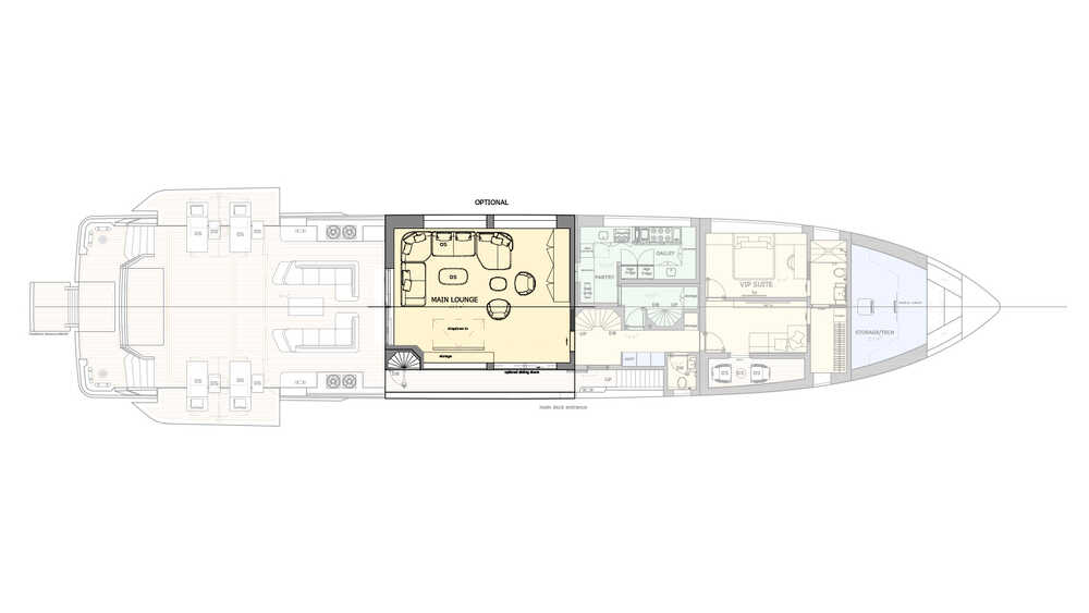 Main deck salon optional layout