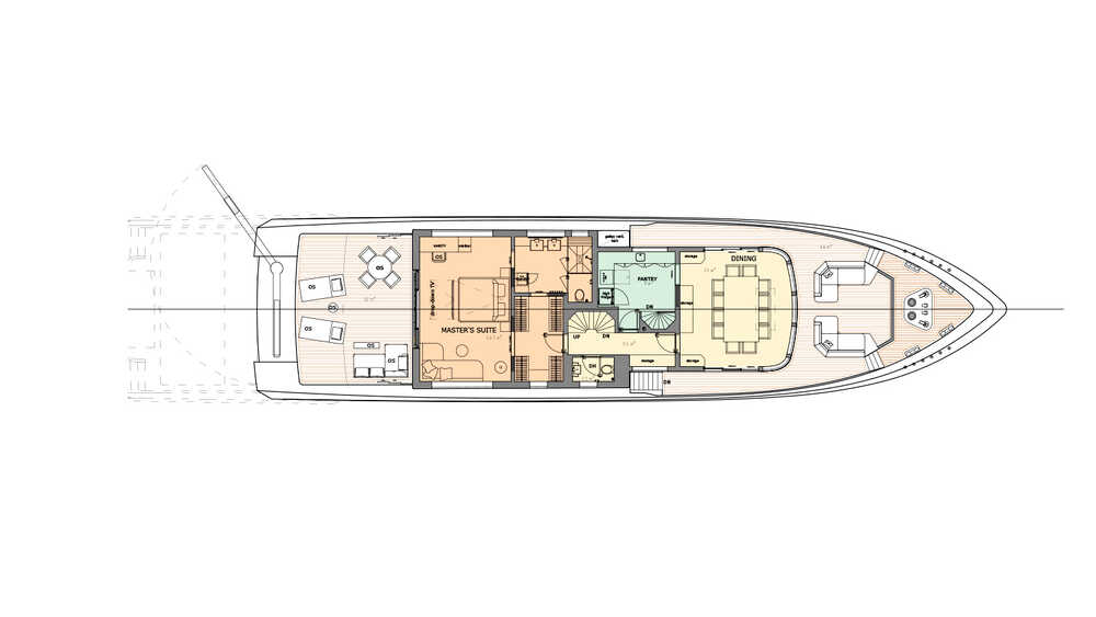 Owner's deck (with dinning area in front)