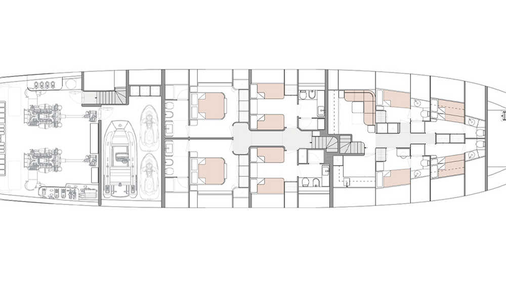 Lower deck with 2 x CAT32