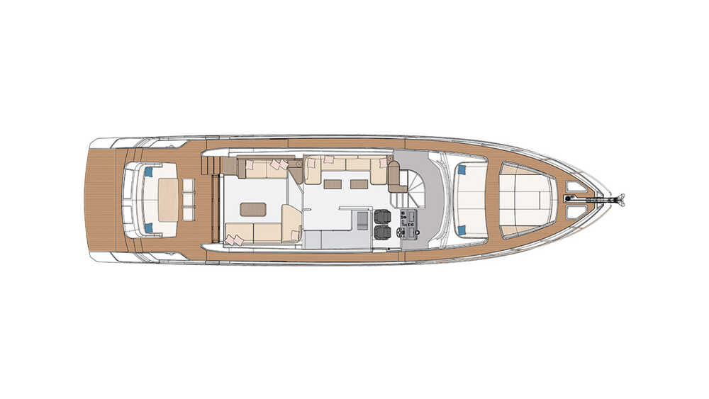 Main deck - Open galley layout