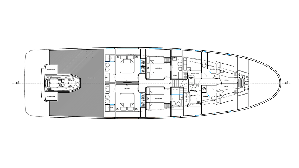 Lower deck