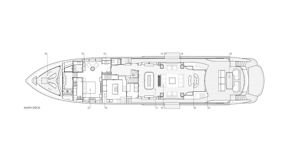 Main deck with VIP cabin