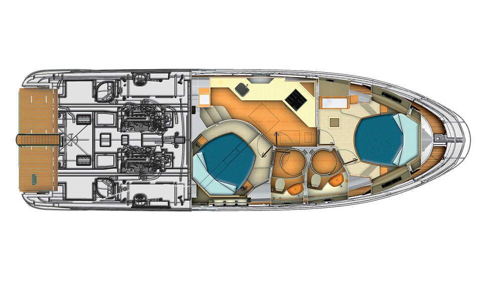 Lowerdeck (2 cabins version) Azimut Flybridge 45