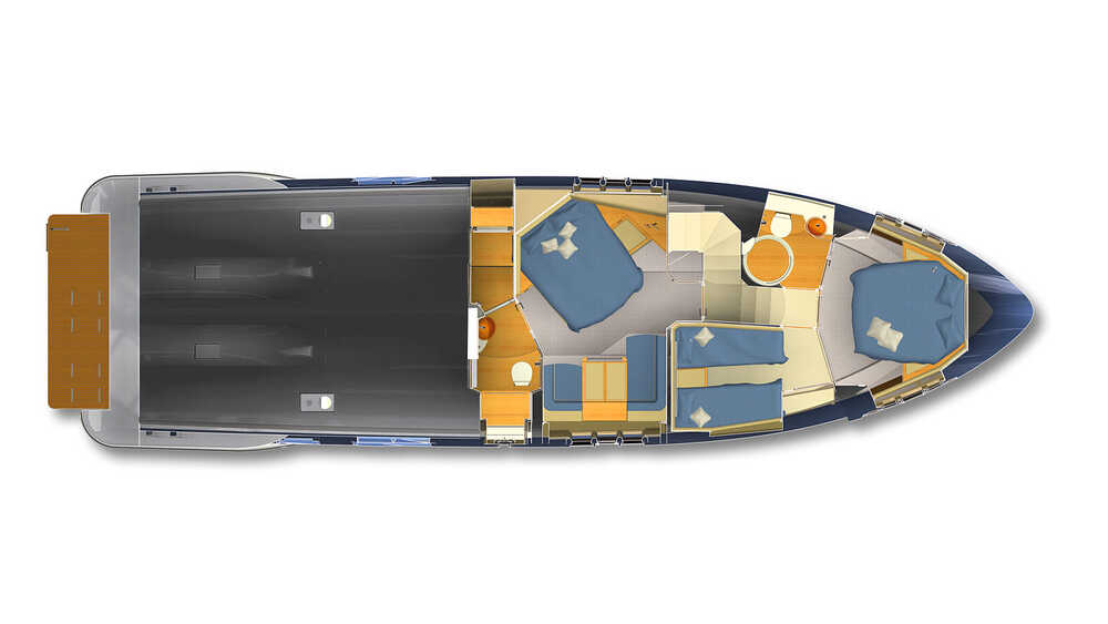 Lower deck Azimut 60 Flybridge