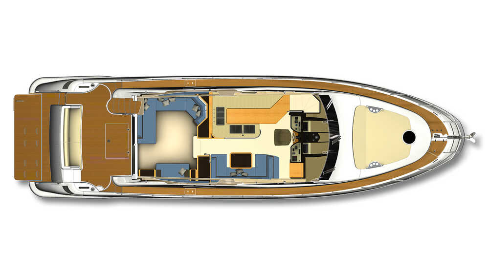 The main deck of the Azimut 60 Flybridge