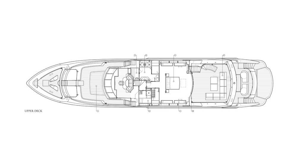 Upper deck with owner's cabin