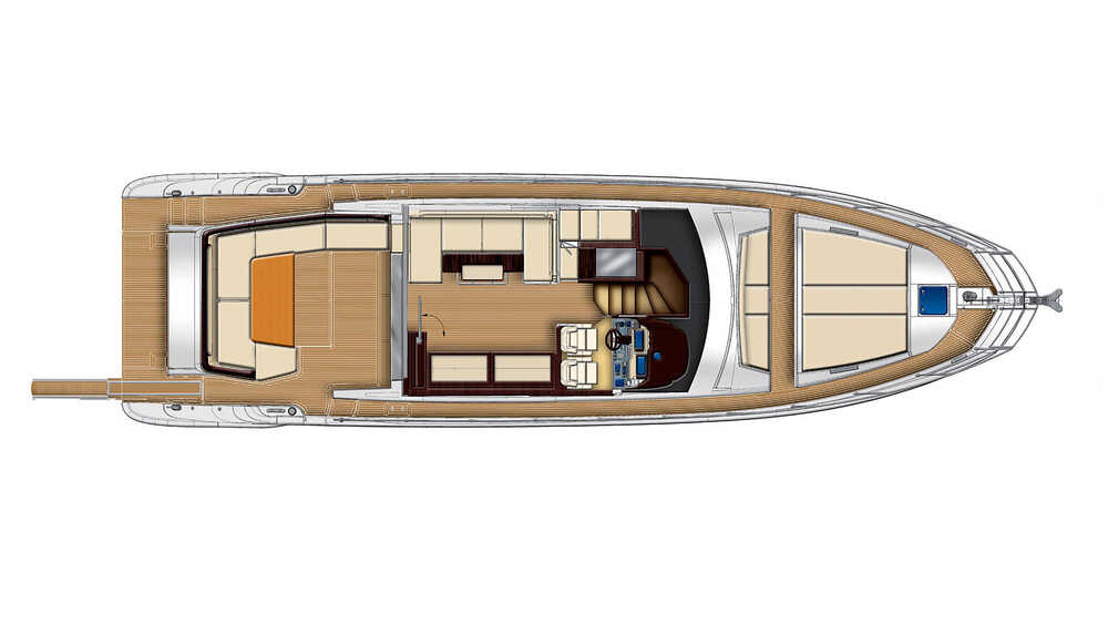Main deck (2 chairs and a sofa on the port side) Azimut 55S