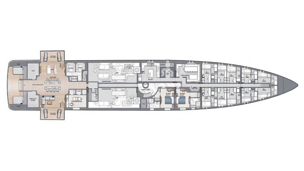Lower deck