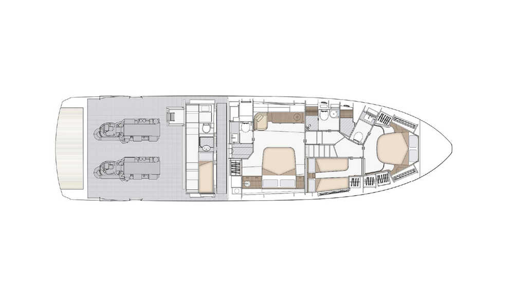 Lower deck - Optional crew cabin