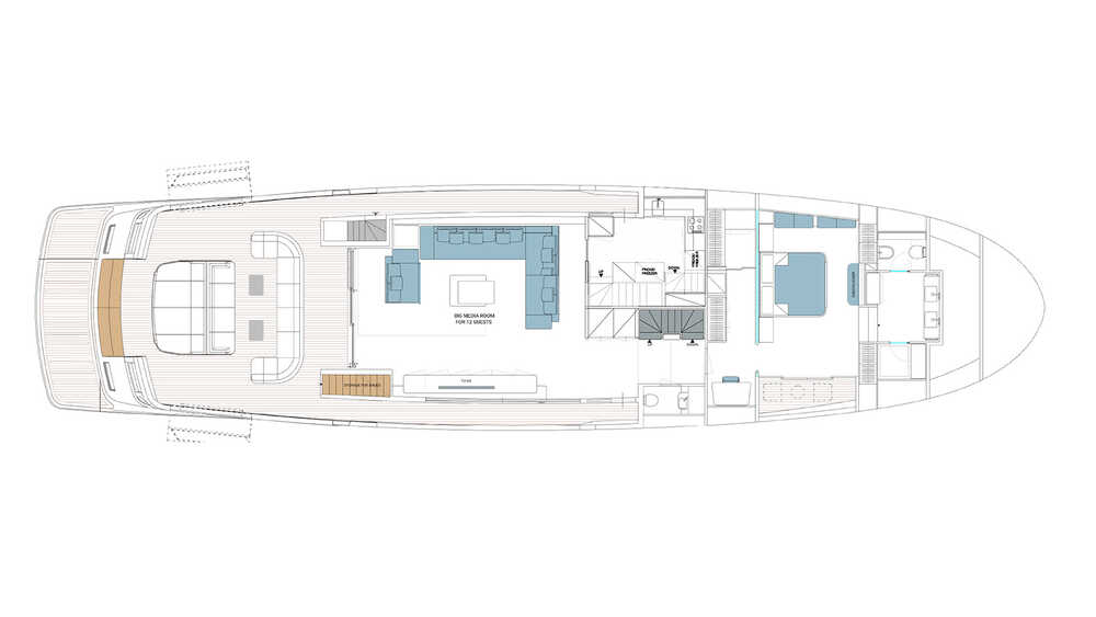 Maindeck 5-cab layout + 2nd separate crew staircase