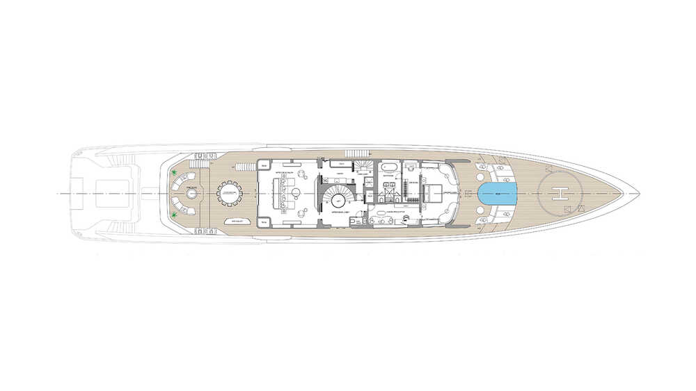 Upper deck 6 cabin layout