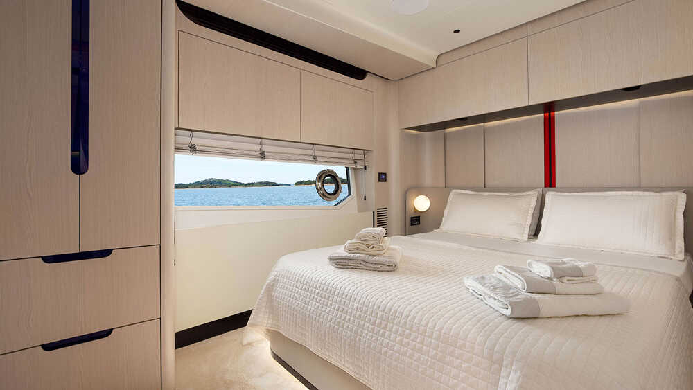 Guest cabin on starboard side