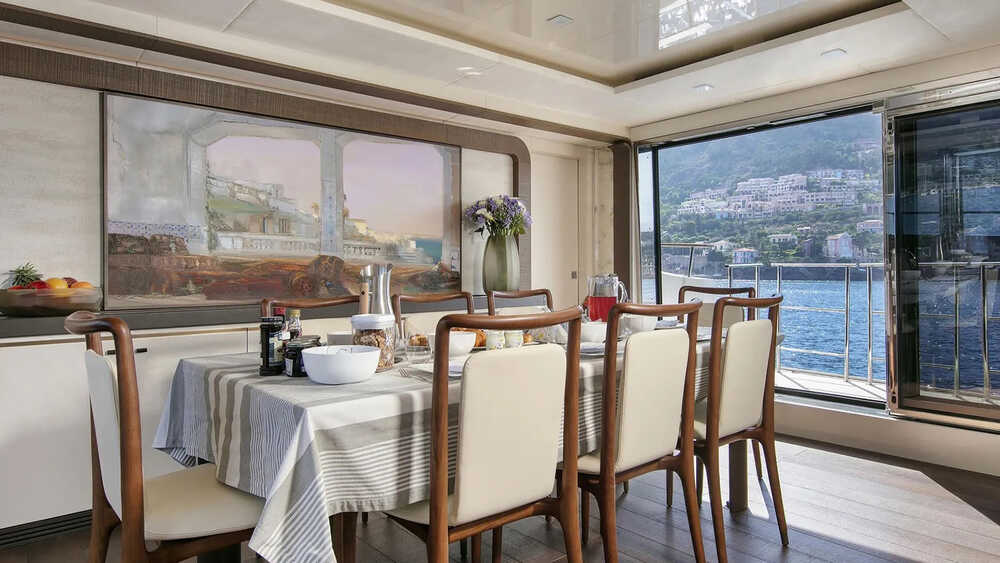 Dining area in saloon