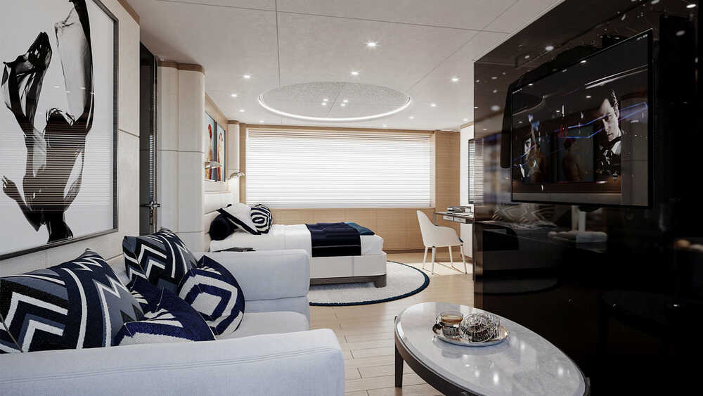 Owner's cabin on main deck