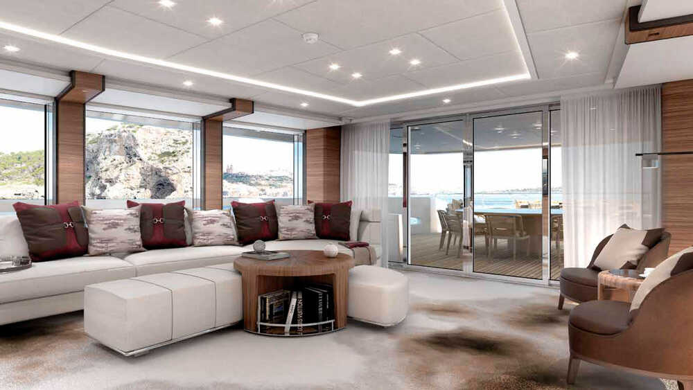 Salon on the upper deck