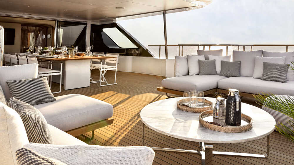 Lounge area on aft upper deck