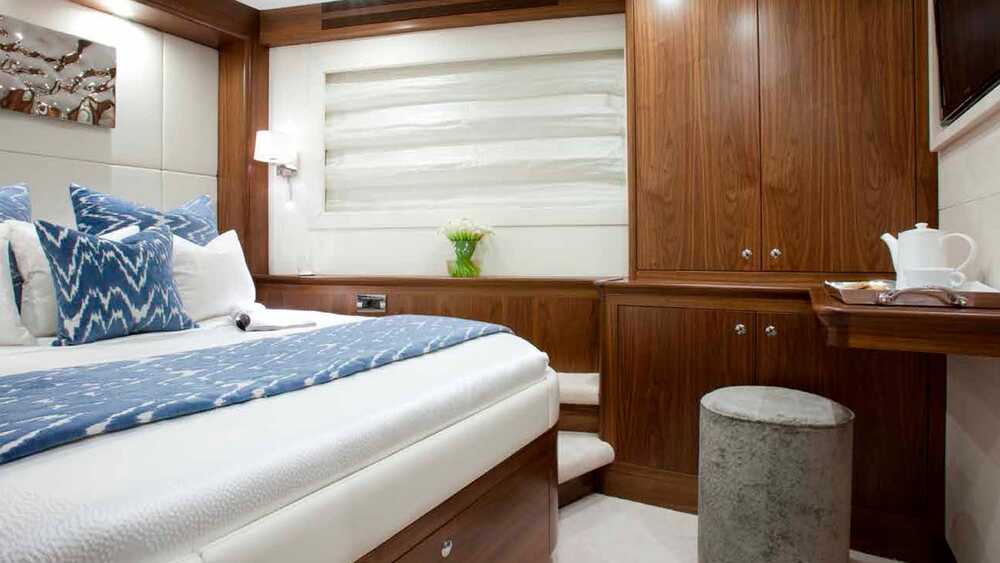Master cabin on the main deck  