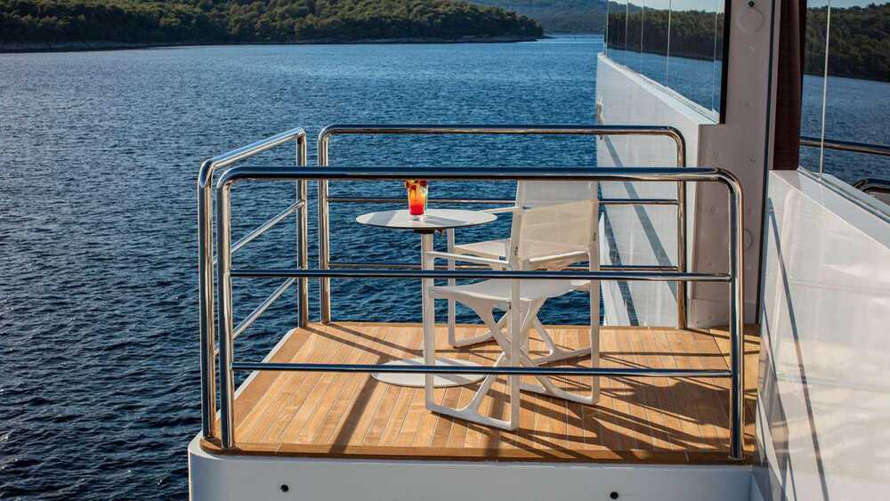 Balcony in master cabin