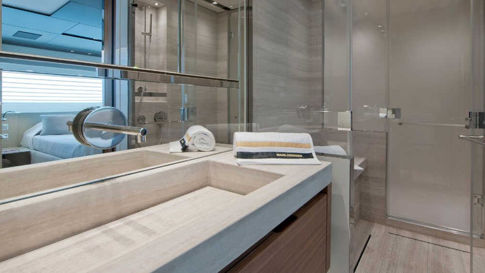 Owner's bathroom on the main deck