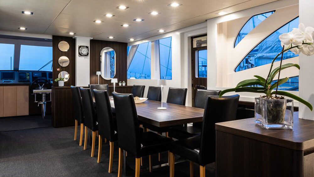 Dining area in saloon