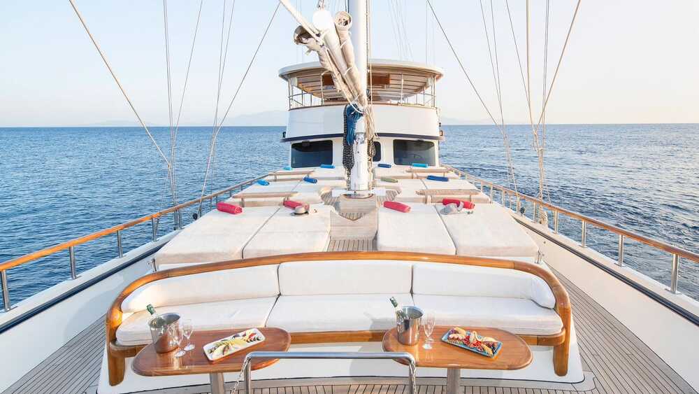 Lounge area on deck