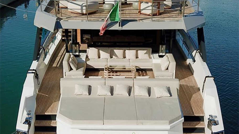 Lounge areas on aft