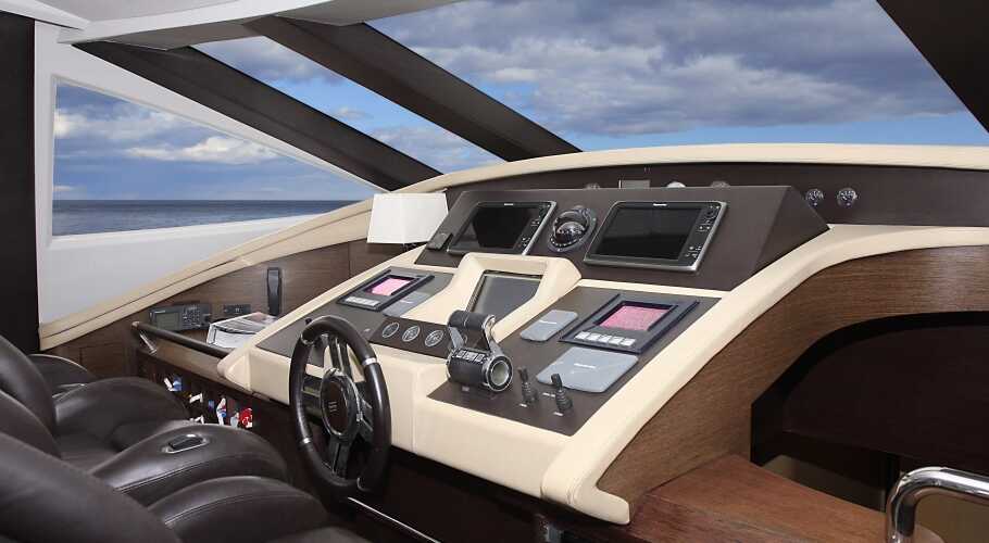 Three seats on helm station