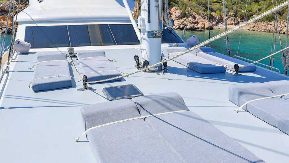 Sun loungers on deck