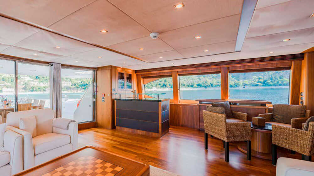 Salon on upper deck 