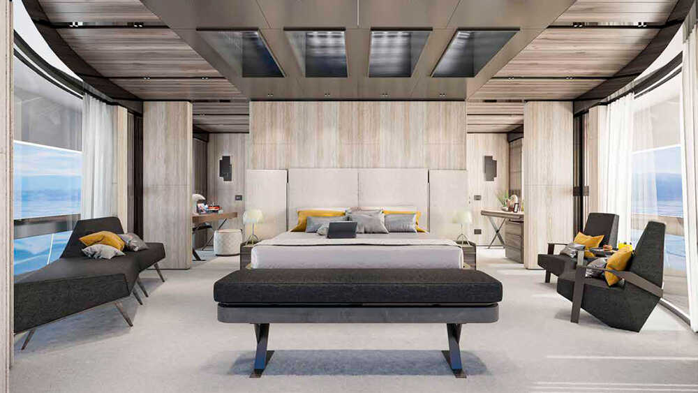 Owner's cabin on the main deck
