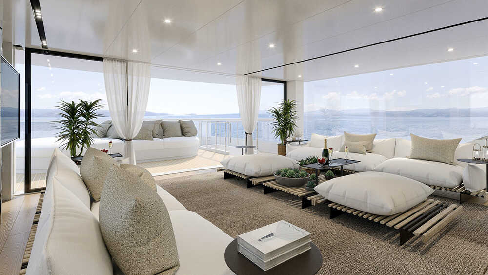 Salon on bridge deck