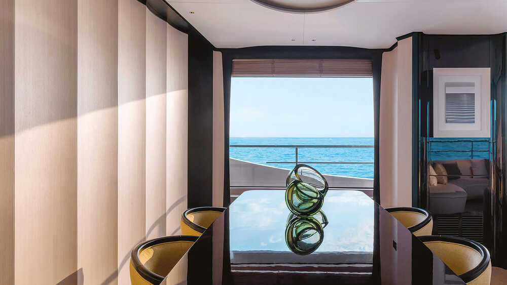 Dinette in the salon on the main deck