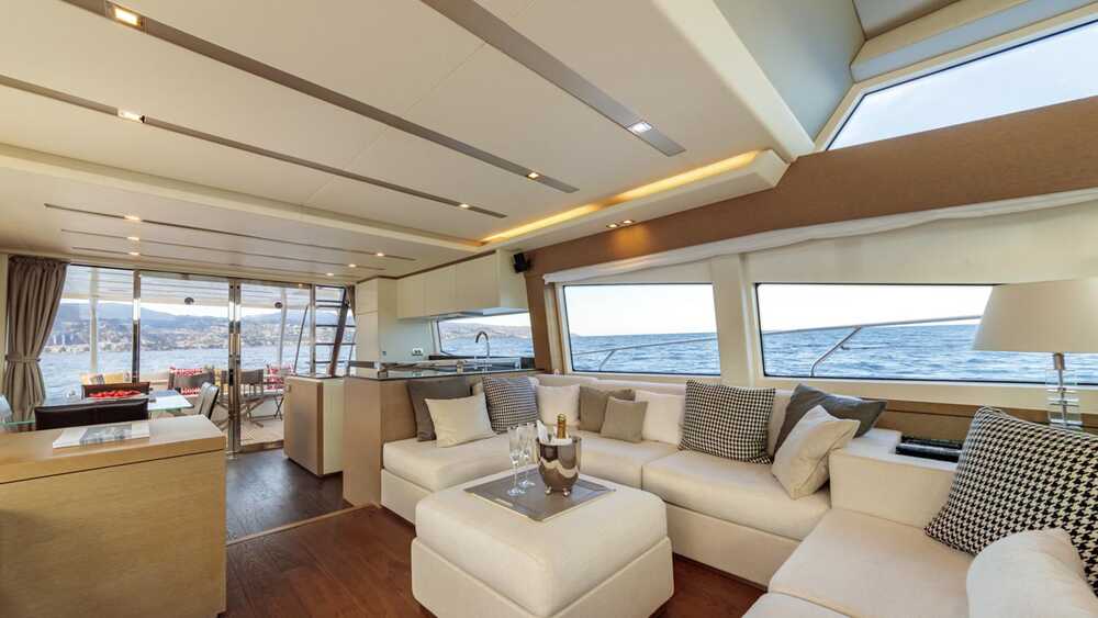The salon on the main deck