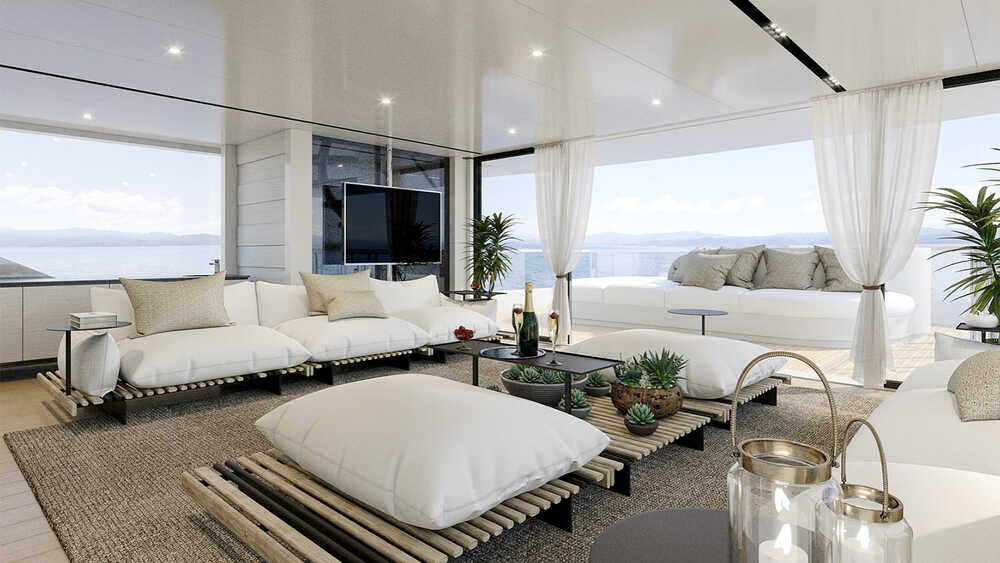 Salon on bridge deck