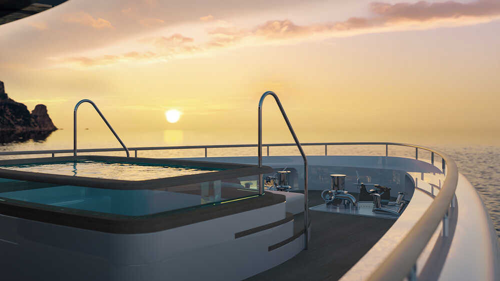Lounge area on bow