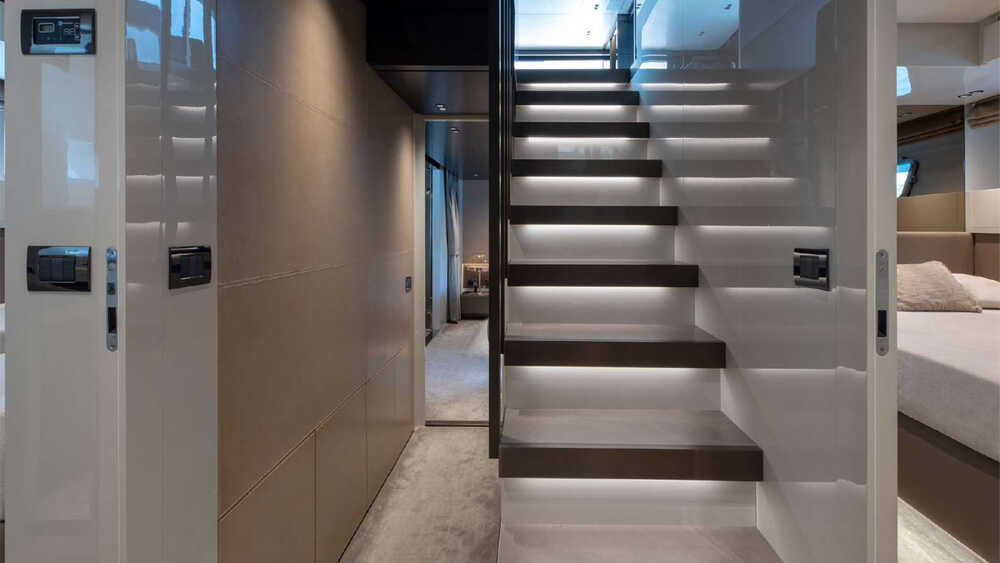 Stairs to lower deck