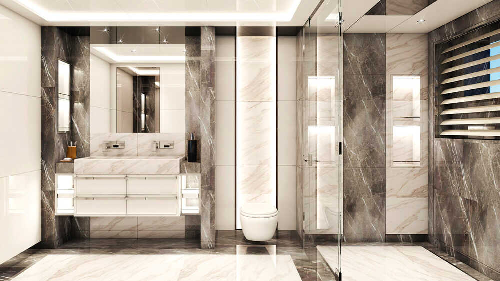 Bathroom in master cabin