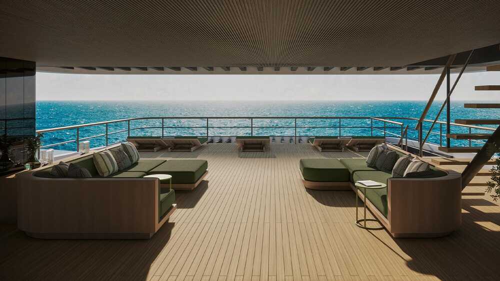 Lounge area on aft upper deck