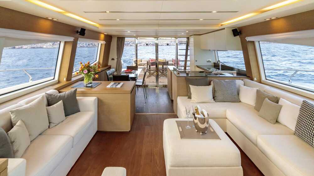 The salon on the main deck