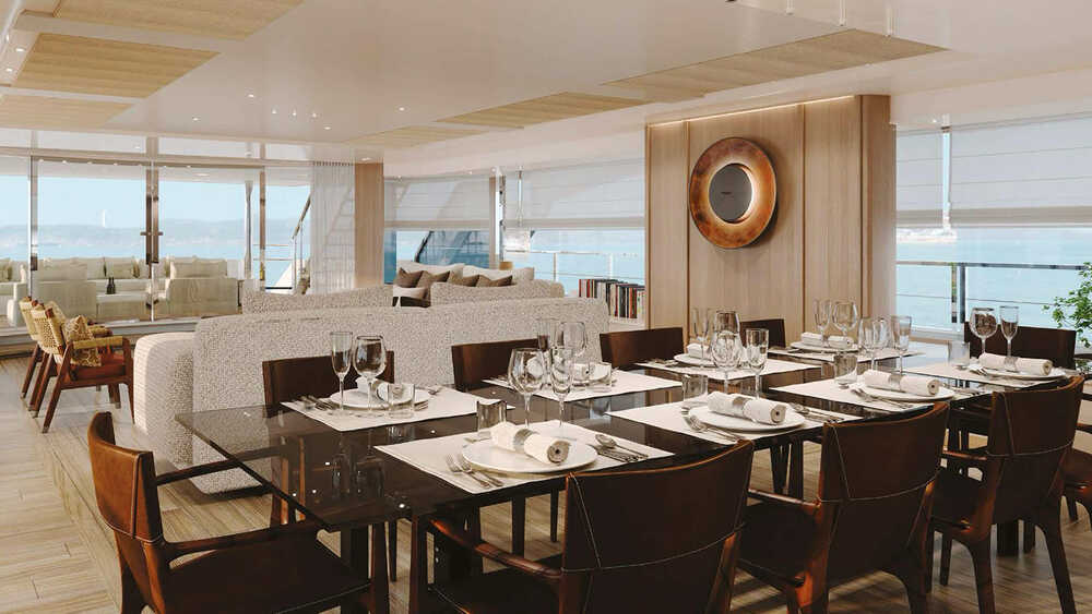Dining in salon