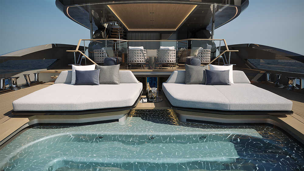 Lounge area on aft main deck