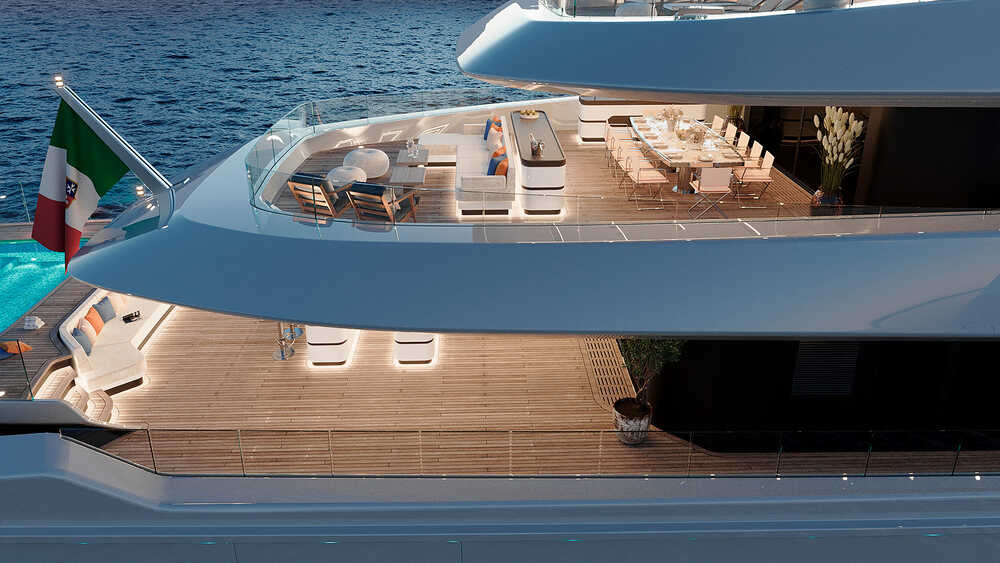 Lounge area on aft upper deck