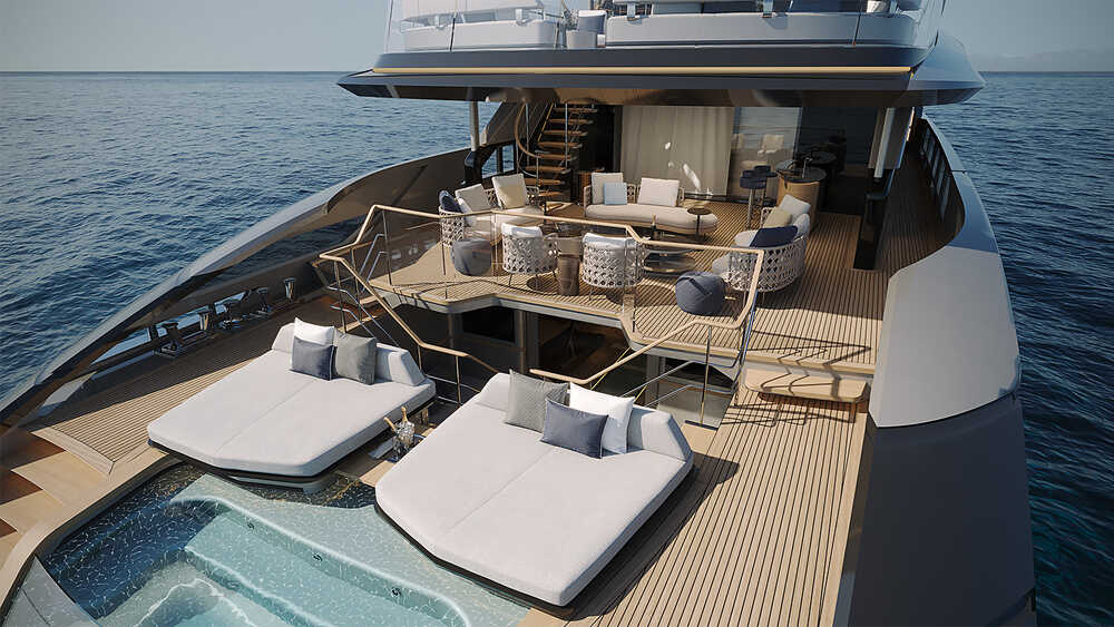 Lounge area on aft main deck