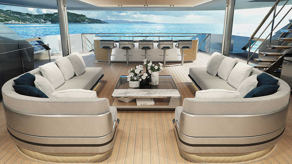 Lounge area on cockpit