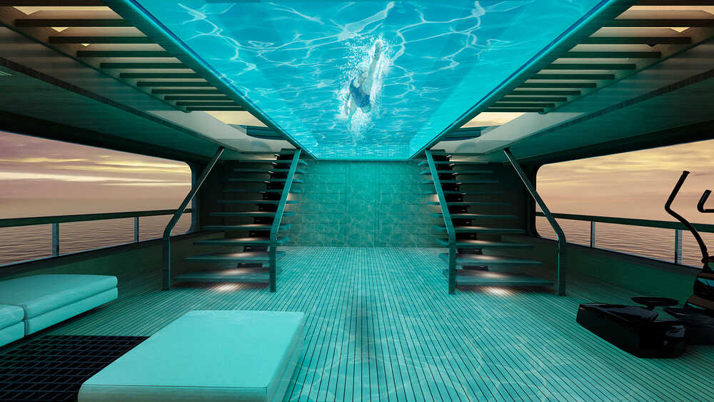 Gym on main deck