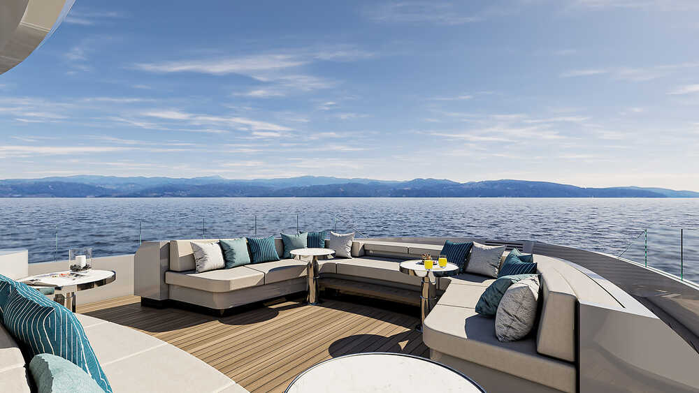 Lounge area on bow
