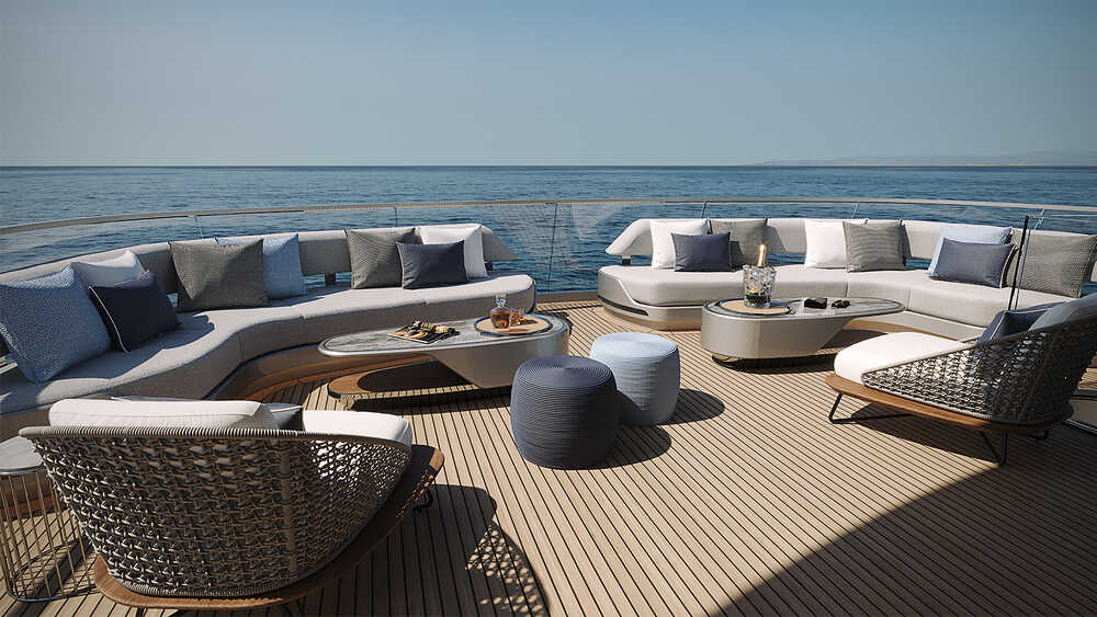 Lounge area on aft upper deck