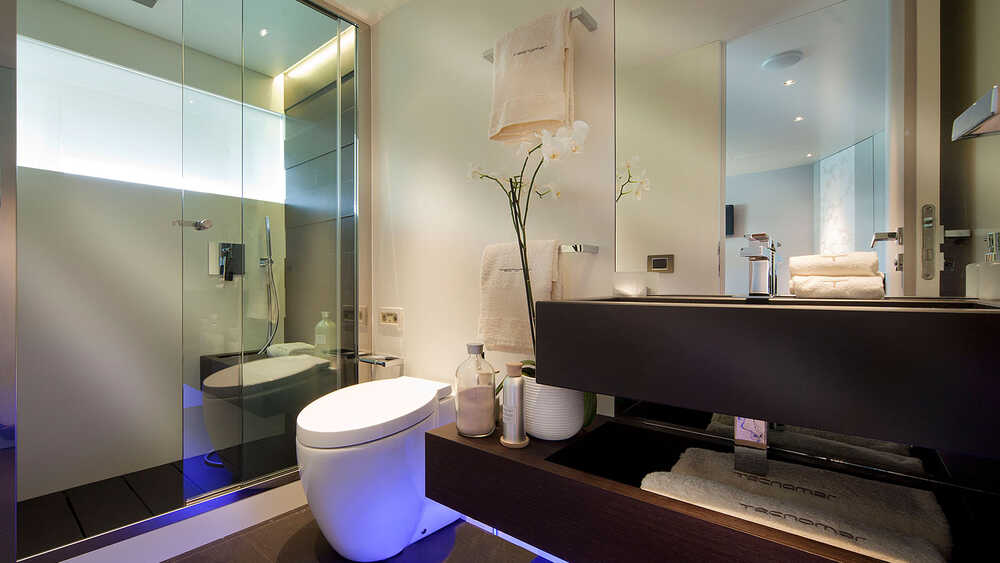 Bathroom in the master cabin
