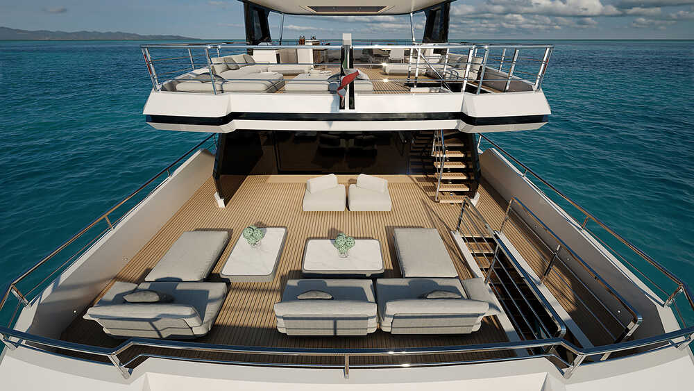 Lounge area on aft upper deck