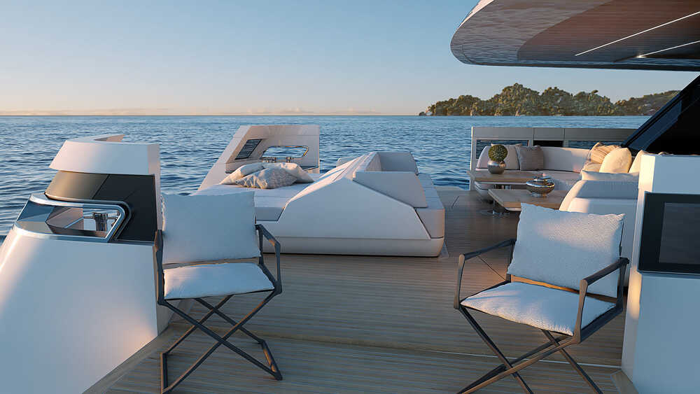 Lounge area on aft main deck